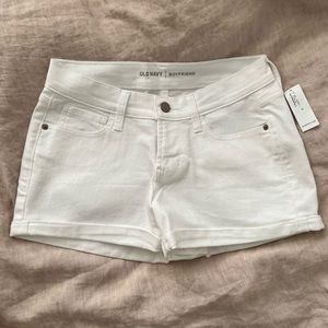 2/$15 Old Navy white cuffed denim boyfriend shorts